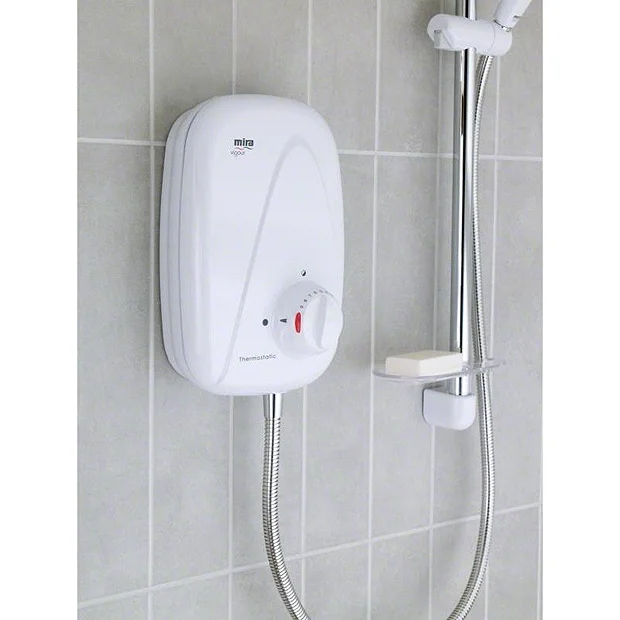 Mira Sh Mira - Vigour Thermostatic Power Shower - White & Chrome 3 Mira Sh Mira - Vigour Thermostatic Power Shower - White & Chrome