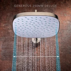 Mira Sh Mira Evoco Dual Outlet Brushed Nickel Thermostatic Mixer Shower -Shower Baths Discount 1.1967.004 d2