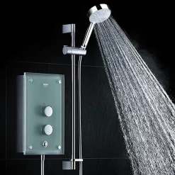 Mira Sh Mira - Azora 9.8kw Thermostatic Electric Shower - Frosted Glass