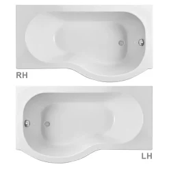 Cruze Bathroom Cruze P Shaped Shower Bath - 1500mm With Screen & Panel 9 Cruze Bathroom Cruze P Shaped Shower Bath - 1500mm With Screen & Panel -Shower Baths Discount 15csb d2