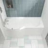 Cruze Bathroom Cruze P Shaped Shower Bath - 1500mm With Screen & Panel -Shower Baths Discount 15csb d3
