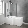 Milan Bathroom Milan Shower Bath Enclosure - 1700mm L-Shaped Inc. Hinged Screen + Panel 2 Milan Bathroom Milan Shower Bath Enclosure - 1700mm L-Shaped Inc. Hinged Screen + Panel -Shower Baths Discount 17sesb d3