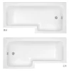 Milan Bathroom Milan Shower Bath - 1700mm L Shaped With Hinged Screen + Panel 1 Milan Bathroom Milan Shower Bath - 1700mm L Shaped With Hinged Screen + Panel -Shower Baths Discount 17ssb d1