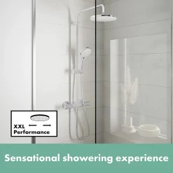 Hansgrohe Vernis Blend Showerpipe 200 Thermostatic Shower Mixer - Chrome -Shower Baths Discount 26276000 d3