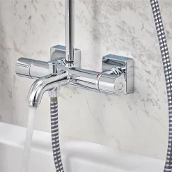 Hansgrohe Vernis Shape Showerpipe 230 Thermostatic Bath Shower Mixer -Shower Baths Discount 26284000.ai2