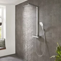 Hansgrohe Raindance E Showerpipe 360 Thermostatic Shower Mixer - Chrome -Shower Baths Discount 27112000 d4