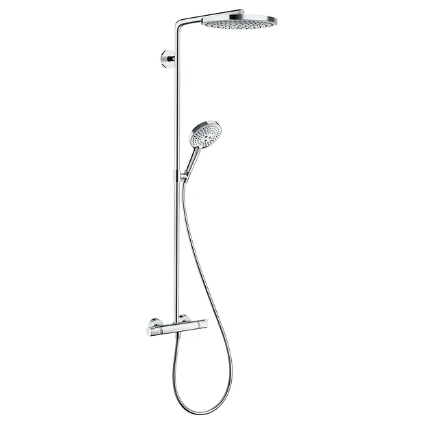 Hansgrohe Raindance Select S Showerpipe 240 Thermostatic Shower Mixer - Chrome 3 Hansgrohe Raindance Select S Showerpipe 240 Thermostatic Shower Mixer - Chrome