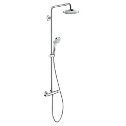 Hansgrohe Croma Select E EcoSmart Showerpipe 180 Thermostatic Shower Mixer