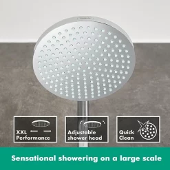 Hansgrohe Crometta S Showerpipe 240 Thermostatic Shower Mixer -Shower Baths Discount 27267000 d7n