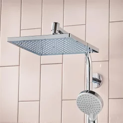 Hansgrohe Crometta E EcoSmart Showerpipe 240 Thermostatic Shower Mixer -Shower Baths Discount 27281000.ai1