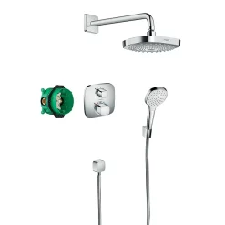 Hansgrohe Croma Select E Complete Shower Set With Wall Mounted Shower Handset -Shower Baths Discount 27294000 l