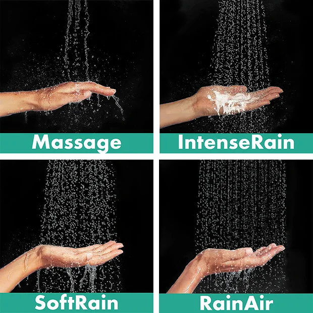 Hansgrohe Croma E Showerpipe 280 EcoSmart 9 L/min Thermostatic Shower Mixer 5 Hansgrohe Croma E Showerpipe 280 EcoSmart 9 L/min Thermostatic Shower Mixer - Image 3