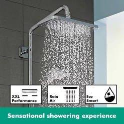 Hansgrohe Croma E Showerpipe 280 EcoSmart 9 L/min Thermostatic Shower Mixer 13 Hansgrohe Croma E Showerpipe 280 EcoSmart 9 L/min Thermostatic Shower Mixer -Shower Baths Discount 27660000 d4