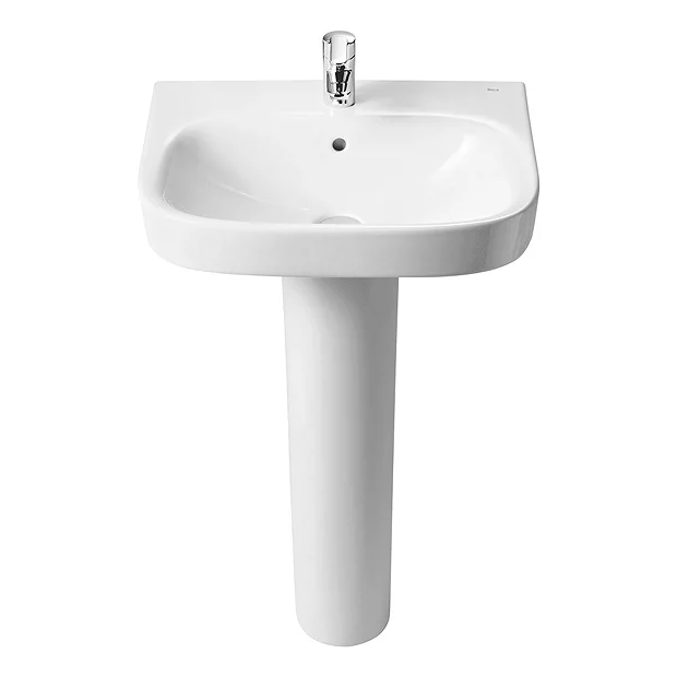 Roca Debba 550mm 1TH Basin With Full Pedestal 3 Roca Debba 550mm 1TH Basin With Full Pedestal