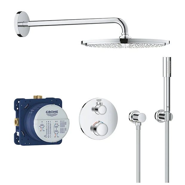 Grohe Grohtherm Perfect Shower Set With Rainshower Cosmopolitan 160 3 Grohe Grohtherm Perfect Shower Set With Rainshower Cosmopolitan 160