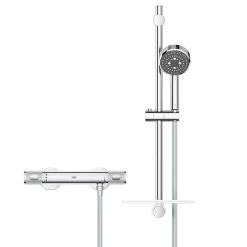Grohe Precision Feel Thermostatic Shower Mixer 1/2" With Shower Set 10 Grohe Precision Feel Thermostatic Shower Mixer 1/2" With Shower Set -Shower Baths Discount 34791000 d2