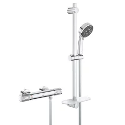 Grohe Precision Feel Thermostatic Shower Mixer 1/2" With Shower Set 8 Grohe Precision Feel Thermostatic Shower Mixer 1/2" With Shower Set -Shower Baths Discount 34791000 l