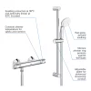 Grohe Precision Flow Thermostatic Shower Mixer 1/2" With Shower Set For Low Pressure 2 Grohe Precision Flow Thermostatic Shower Mixer 1/2" With Shower Set For Low Pressure -Shower Baths Discount 34807000 d2