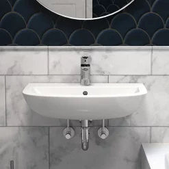 Grohe Bau Ceramic 600mm Complete Basin Package (Tap + Waste Included)