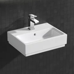 Grohe Cube Ceramic 450mm 1TH Wall Hung Basin -Shower Baths Discount 3948300h d1