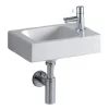 Twyford Bathroom Twyford 3D 380mm 1TH Handrinse Basin -Shower Baths Discount 3d4811wh l