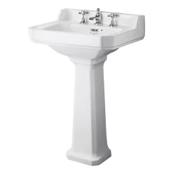 Bayswater Fitzroy Comfort Height Traditional 3TH Basin & Full Pedestal