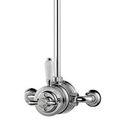 Aqualisa - Aquatique Thermo Exposed Thermostatic Valve With 8" Drencher Head & Riser Rail - Chrome -Shower Baths Discount 500.10.01551.01 d1 1