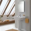 VitrA - S50 Square Washbasin & Pedestal - 1 Tap Hole - Various Size Options -Shower Baths Discount 53091th6936ld3