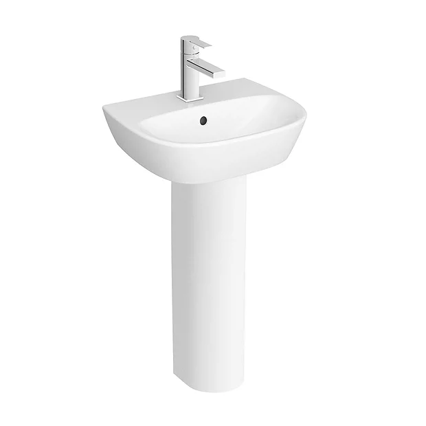 VitrA - Zentrum Basin And Pedestal - 1 Tap Hole - 4 X Size Options 3 VitrA - Zentrum Basin And Pedestal - 1 Tap Hole - 4 X Size Options