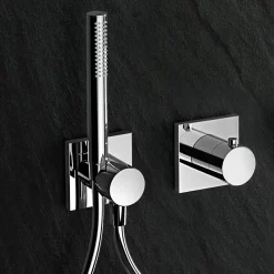 Keuco Ixmo Square Thermostatic Shower System With Head + Handset - Chrome 9 Keuco Ixmo Square Thermostatic Shower System With Head + Handset - Chrome -Shower Baths Discount 59602010002 d2