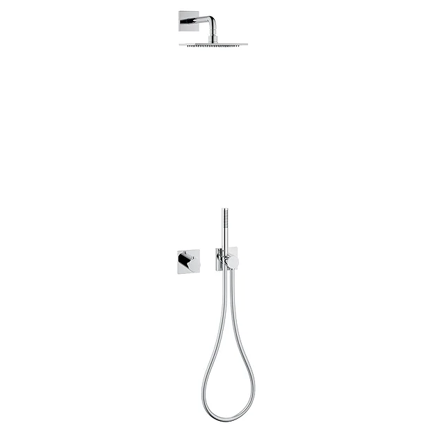 Keuco Ixmo Square Thermostatic Shower System With Head + Handset - Chrome 3 Keuco Ixmo Square Thermostatic Shower System With Head + Handset - Chrome