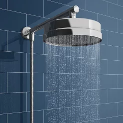 Chatsworth Traditional Crosshead Shower Bar Valve + 200mm Overhead Shower -Shower Baths Discount 61axsvfh d1