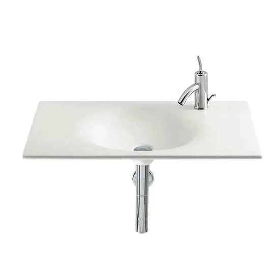 Roca - Kalahari-N Single Bowl Wall Mounted Basin - 650mm - 0 Or 1 Tap Hole Option 4 Roca - Kalahari-N Single Bowl Wall Mounted Basin - 650mm - 0 Or 1 Tap Hole Option - Image 2