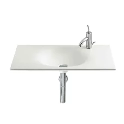 Roca - Kalahari-N Single Bowl Wall Mounted Basin - 800mm - 0 Or 1 Tap Hole Option