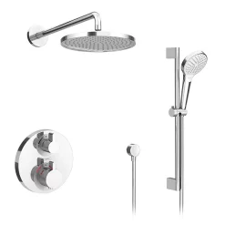 Hansgrohe Ecostat S Round Complete Shower Set With Shower Slider Rail Kit 13 Hansgrohe Ecostat S Round Complete Shower Set With Shower Slider Rail Kit -Shower Baths Discount 88102001 n d1