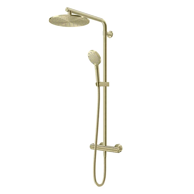 AQUAS Sh AQUAS Turbo 110 Thermostatic Shower System - Brushed Brass 4 AQUAS Sh AQUAS Turbo 110 Thermostatic Shower System - Brushed Brass - Image 2