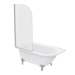 Victorian Plumbing Appleby 1550 Roll Top Shower Bath With Screen + Chrome Leg Set 11 Victorian Plumbing Appleby 1550 Roll Top Shower Bath With Screen + Chrome Leg Set -Shower Baths Discount a15bsr detail1