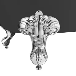 Victorian Plumbing Appleby Grey 1700 Roll Top Shower Bath With Screen + Chrome Leg Set -Shower Baths Discount a17bsrgry d2