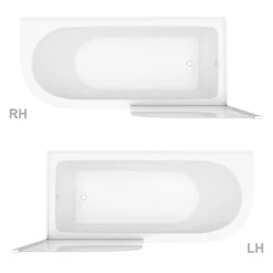 Victorian Plumbing Appleby Grey 1700 Roll Top Shower Bath With Screen + Chrome Leg Set -Shower Baths Discount a17bsrgry new detail1