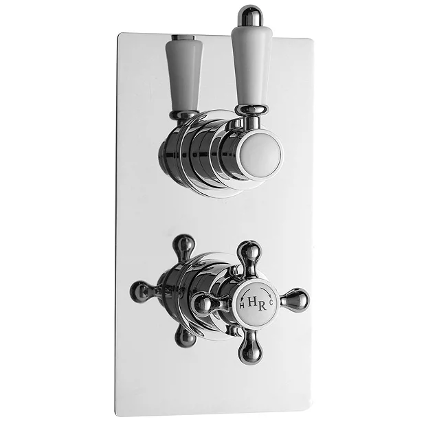 Hudson Reed Traditional Twin Concealed Thermostatic Shower Valve + Slide Rail Kit 3 Hudson Reed Traditional Twin Concealed Thermostatic Shower Valve + Slide Rail Kit