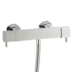 Hudson Reed Quadro Thermostatic Bar Valve With Sheer Slide Rail Kit - Chrome