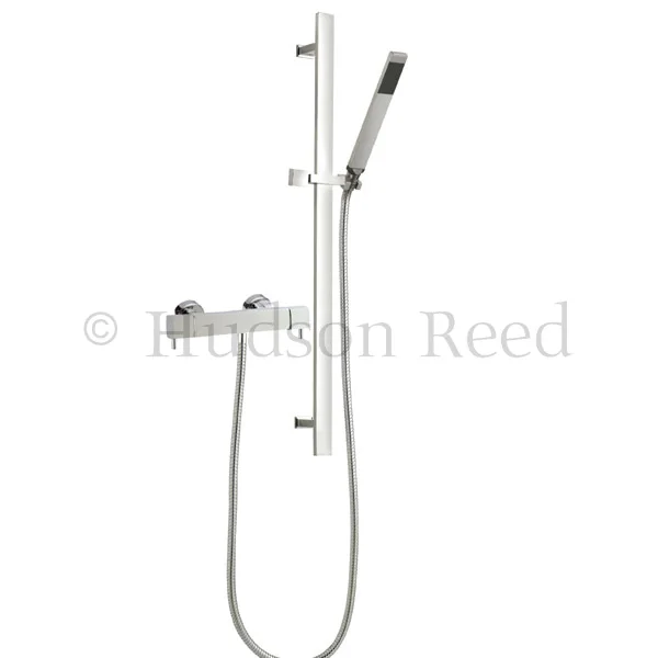 Hudson Reed Quadro Thermostatic Bar Valve With Sheer Slide Rail Kit - Chrome 4 Hudson Reed Quadro Thermostatic Bar Valve With Sheer Slide Rail Kit - Chrome - Image 2