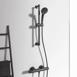 Ideal Standard Silk Black Ceratherm T25 Exposed Thermostatic Shower System -Shower Baths Discount a7569xg d1