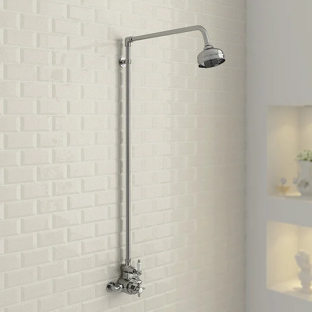Ultra Traditional Exposed Thermostatic Shower Package With Twin Valve & Riser Kit 3 Ultra Traditional Exposed Thermostatic Shower Package With Twin Valve & Riser Kit