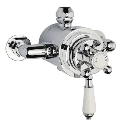 Nuie Victorian Exposed Valve Inc. Rigid Riser Kit, Diverter, 8" Shower Rose & Handset