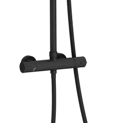 Arezzo Modern Round Thermostatic Shower (300mm Head - Matt Black) 11 Arezzo Modern Round Thermostatic Shower (300mm Head - Matt Black) -Shower Baths Discount arz03h d2