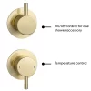 Arezzo Brushed Brass Concealed Individual Stop Tap + Thermostatic Control Valve With Wall Mounted Shower Head -Shower Baths Discount arzbisvpk3 d7