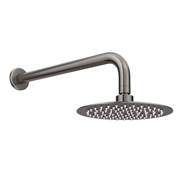 Arezzo Gunmetal Grey Concealed Individual Stop Tap + Thermostatic Control Valve With Wall Mounted Shower Head 6 Arezzo Gunmetal Grey Concealed Individual Stop Tap + Thermostatic Control Valve With Wall Mounted Shower Head - Image 4