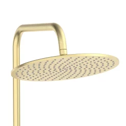 Arezzo Deluxe Cool Touch Round Thermostatic Shower (300mm Head - Brushed Brass) 11 Arezzo Deluxe Cool Touch Round Thermostatic Shower (300mm Head - Brushed Brass) -Shower Baths Discount arzrnddelbb d1