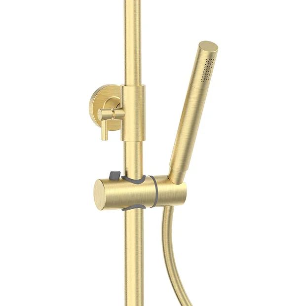 Arezzo Deluxe Cool Touch Round Thermostatic Shower (300mm Head - Brushed Brass) 7 Arezzo Deluxe Cool Touch Round Thermostatic Shower (300mm Head - Brushed Brass) - Image 5